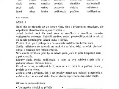 Český jazyk, výtvarná výchova 6.4. - 10.4.