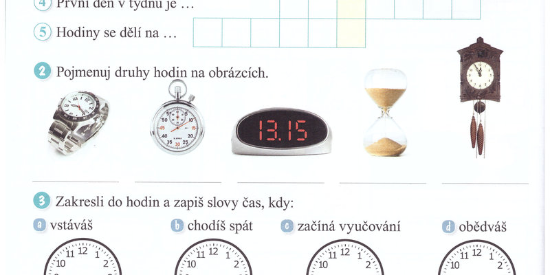 Český jazyk, prvouka, výtvarka a pracovní vyučování na týden 18.5. - 22.5. - téma Staroměstský orloj, měření času