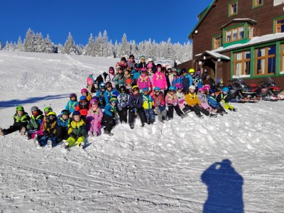 Medvědí bouda - ukázka zavalení v lavině